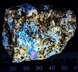 Sphalerite, Cerussite, Hydrozincite, Columbia Mine, Marion, Crittenden Co., KY, SW 254nm.jpg