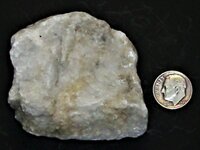 Chondrodite, minor diopside, on calcite, Long Lake Zn mine, Parham, Olden Twsp., Frontenac Co....JPG