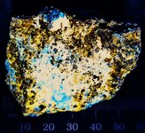 Sphalerite, Cerussite, Hydrozincite, Columbia Mine, Marion, Crittenden Co., KY, LW 365nm.jpg