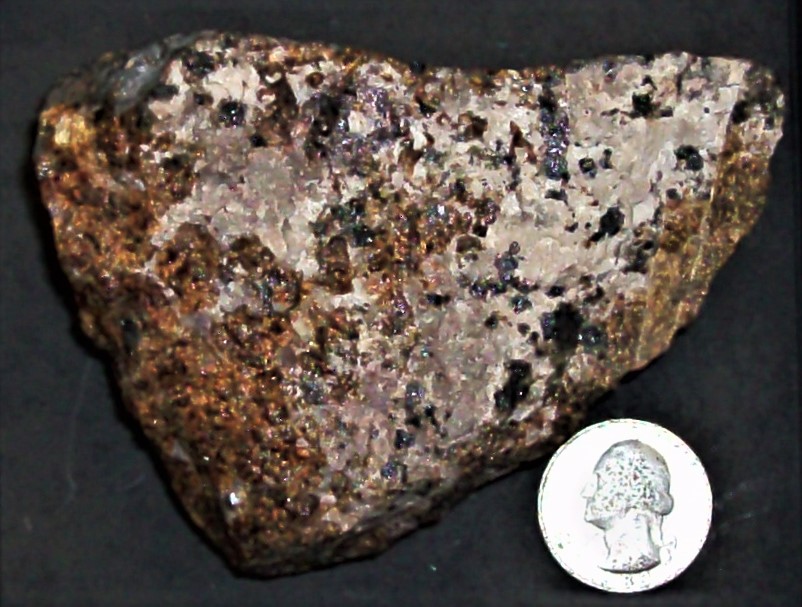 Willemite in garnet, var. andradite, minor calcite & Hardysonite, Franklin Mining District, Fr...JPG